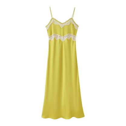 Women Clothing Summer Lace Sling Midi Dress by Ragazza