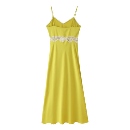 Women Clothing Summer Lace Sling Midi Dress by Ragazza