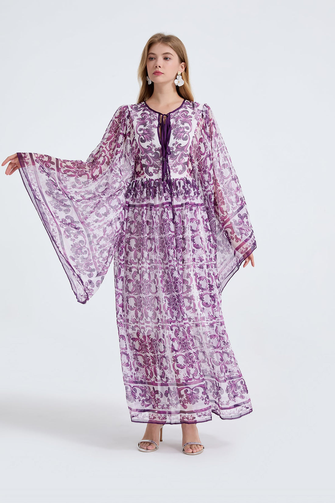 Women Spring Autumn Loose A Line Long Sleeved Dress by Ragazza