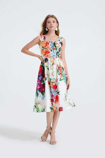 Women Summer Fitted With A Line Dress by Ragazza