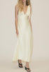 Summer Women Clothing Sexy Bowknot Decoration Silk Satin Texture Midi Dress by Ragazza