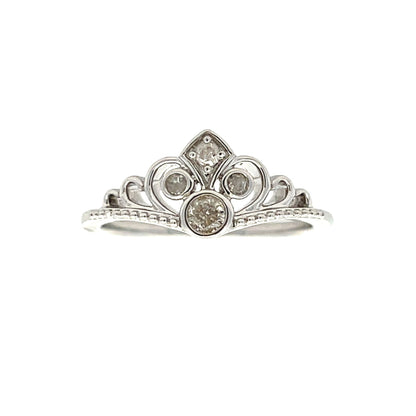 Genuine .17ct Diamond Ring Sterling Silver by Bids.com