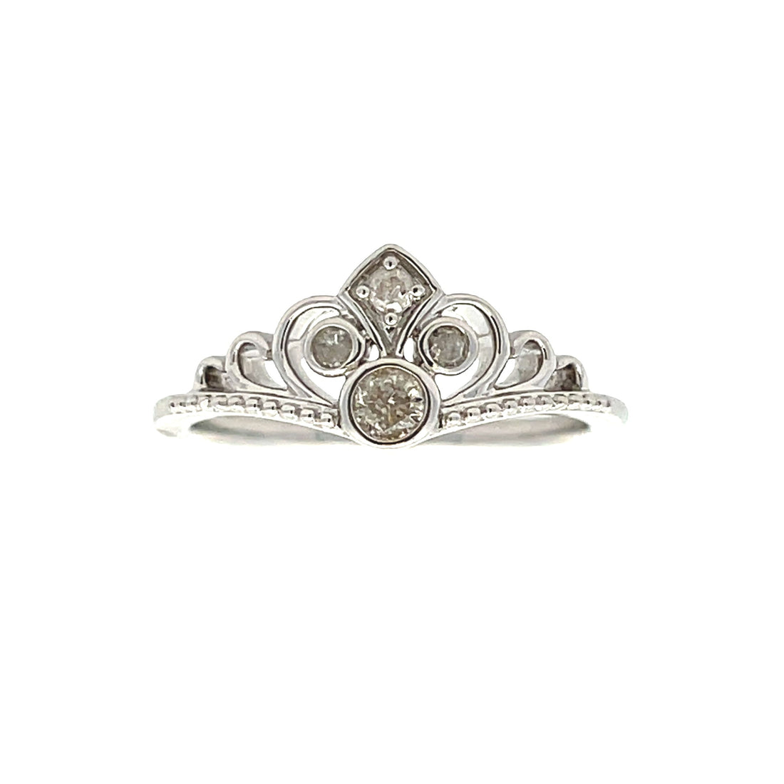 Genuine .17ct Diamond Ring Sterling Silver by Bids.com