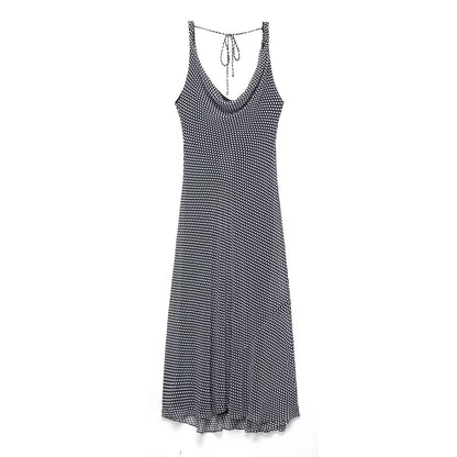 Homemade Women Clothing Series Polka Dot Midi Dress by Ragazza