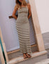 Autumn Women Clothing Sexy Striped Spaghetti Straps Dress by Ragazza