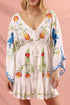 Women Flower Embroidered Tassel Decorated Dress by Ragazza