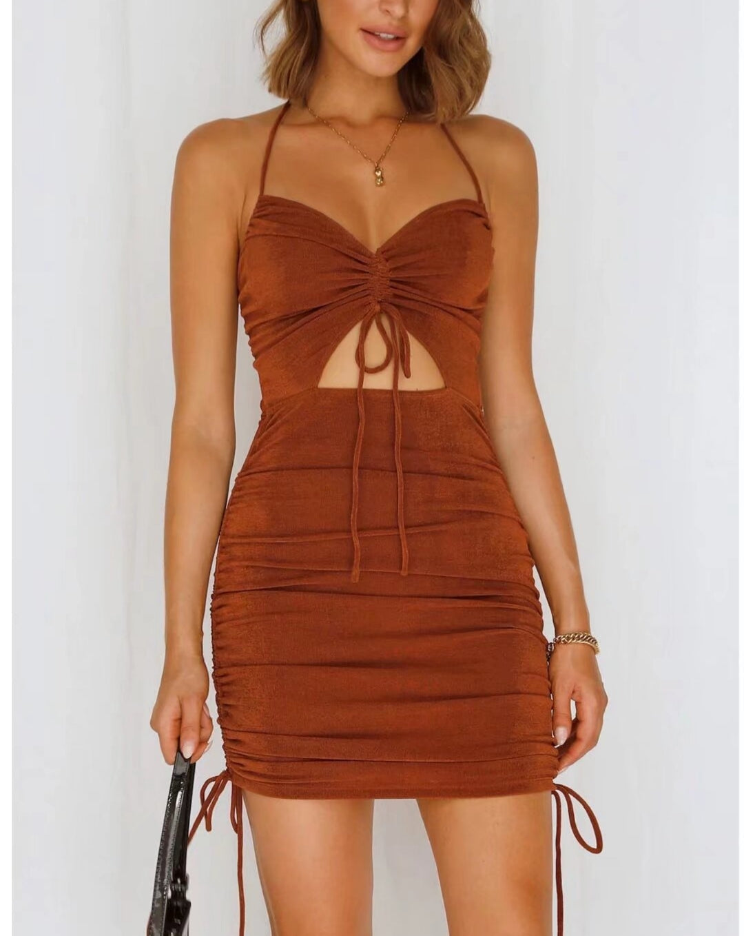 Women Lace Drawstring Dress by Ragazza