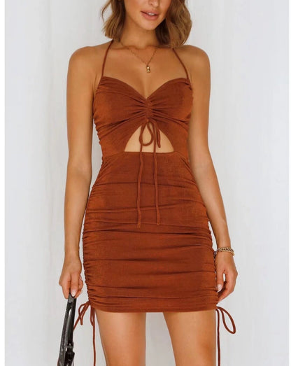 Women Lace Drawstring Dress by Ragazza