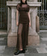 Summer Floral Ribbon Silk Net Stitching Dress by Ragazza