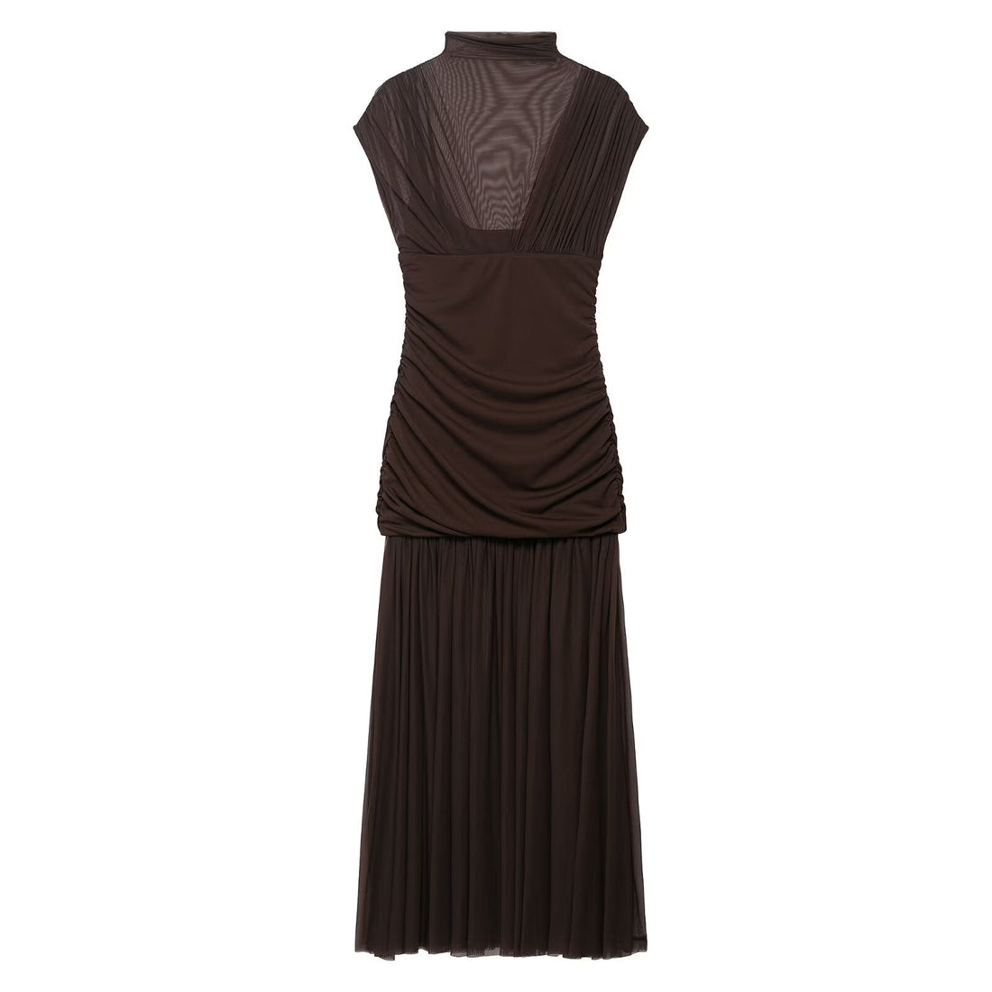 Summer Floral Ribbon Silk Net Stitching Dress by Ragazza