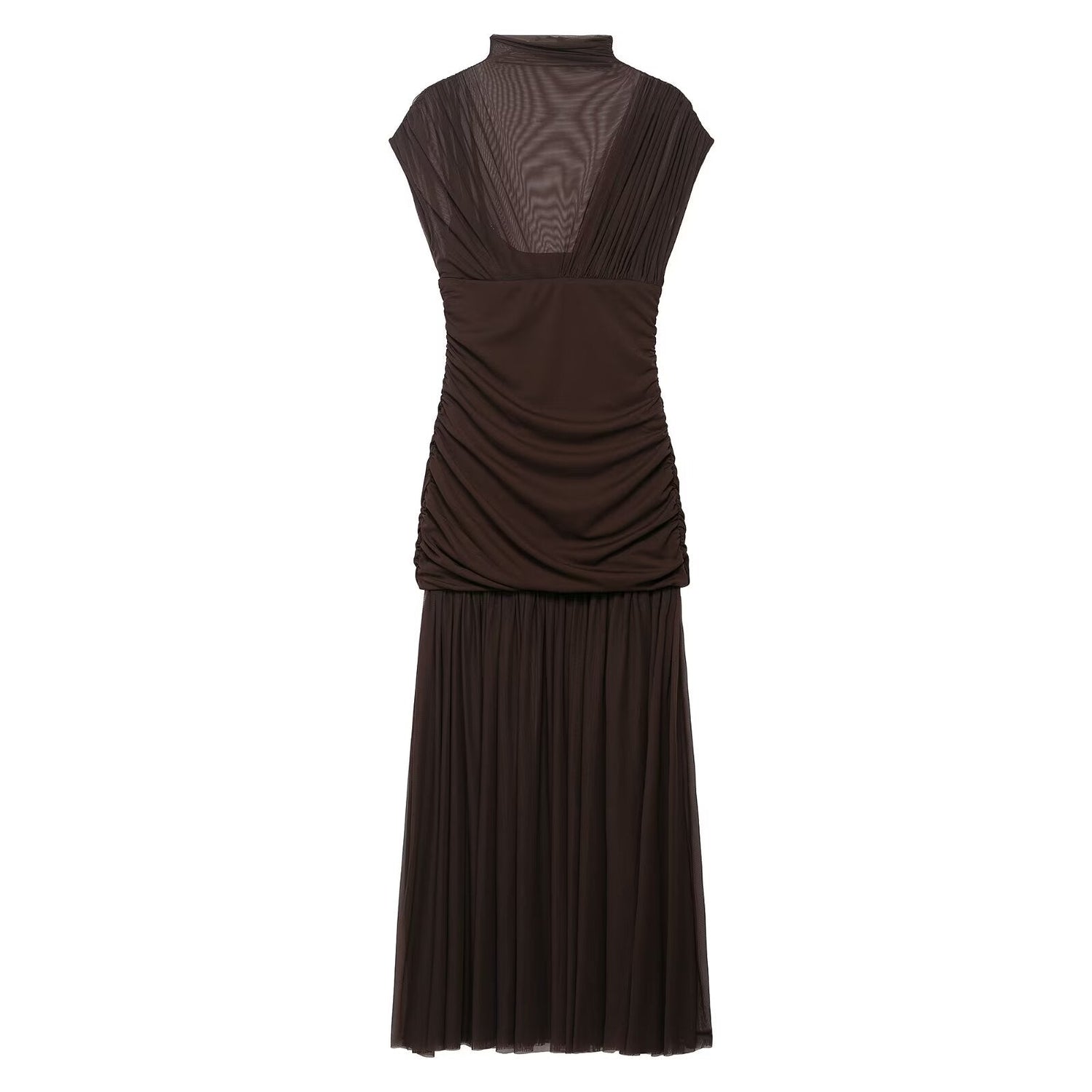 Summer Floral Ribbon Silk Net Stitching Dress by Ragazza