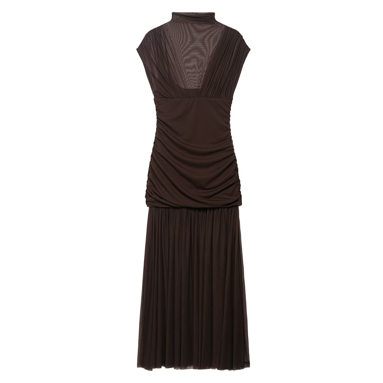 Summer Floral Ribbon Silk Net Stitching Dress by Ragazza