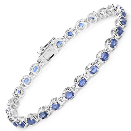 7.02 Carat Genuine Kyanite .925 Sterling Silver Bracelet  DestGlow