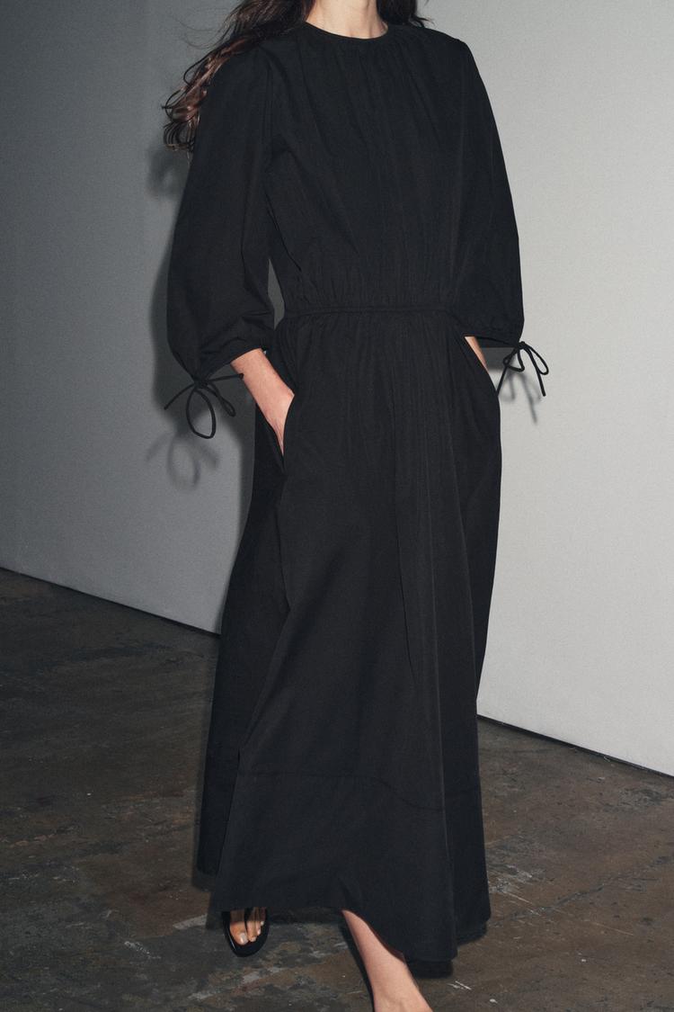 Women Pleated Poplin Dress by Ragazza