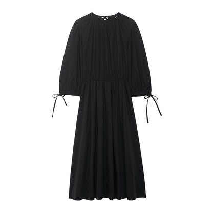 Women Pleated Poplin Dress by Ragazza