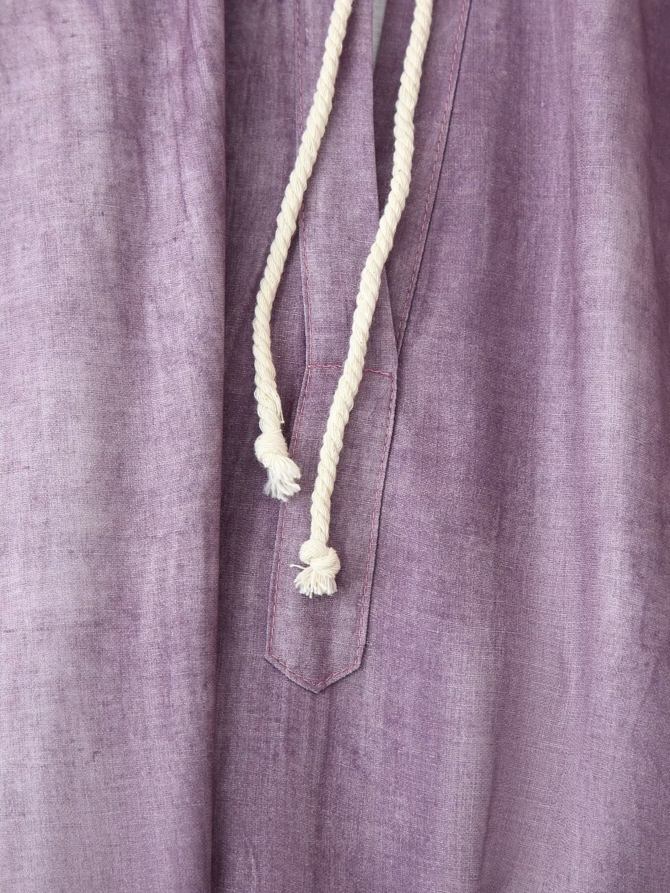 Women Clothing Western Linen Tie Dyed Long Shirt Dress by Ragazza
