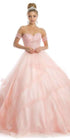 Juliet 1424 Quinceanera Ball Gown Tulle Skirt Arm Bands Beaded Bodice by DiscountDressShop