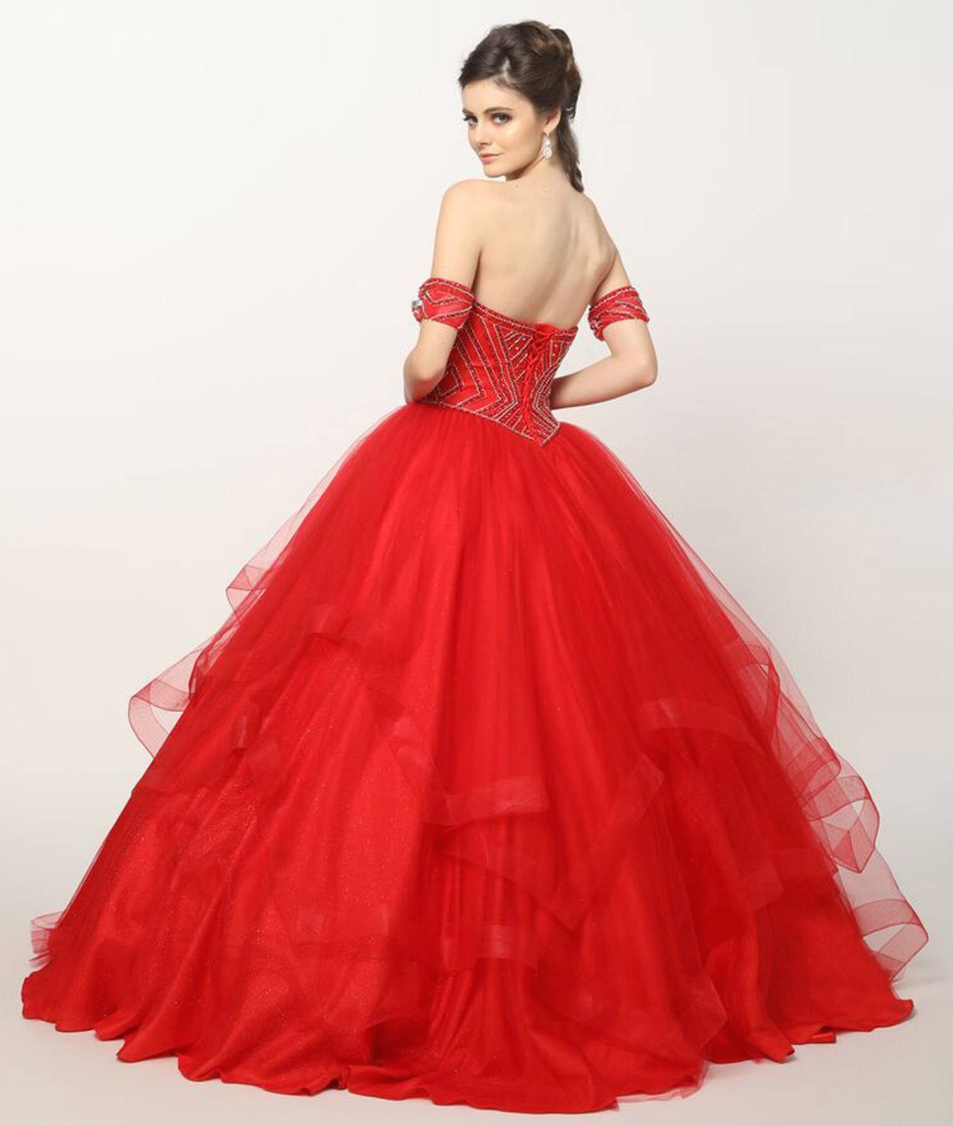 Juliet 1424 Quinceanera Ball Gown Tulle Skirt Arm Bands Beaded Bodice by DiscountDressShop