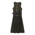 Women Clothing Autumn Lightly Mature with Belt Stitching Ruffle Midi Dress by Ragazza