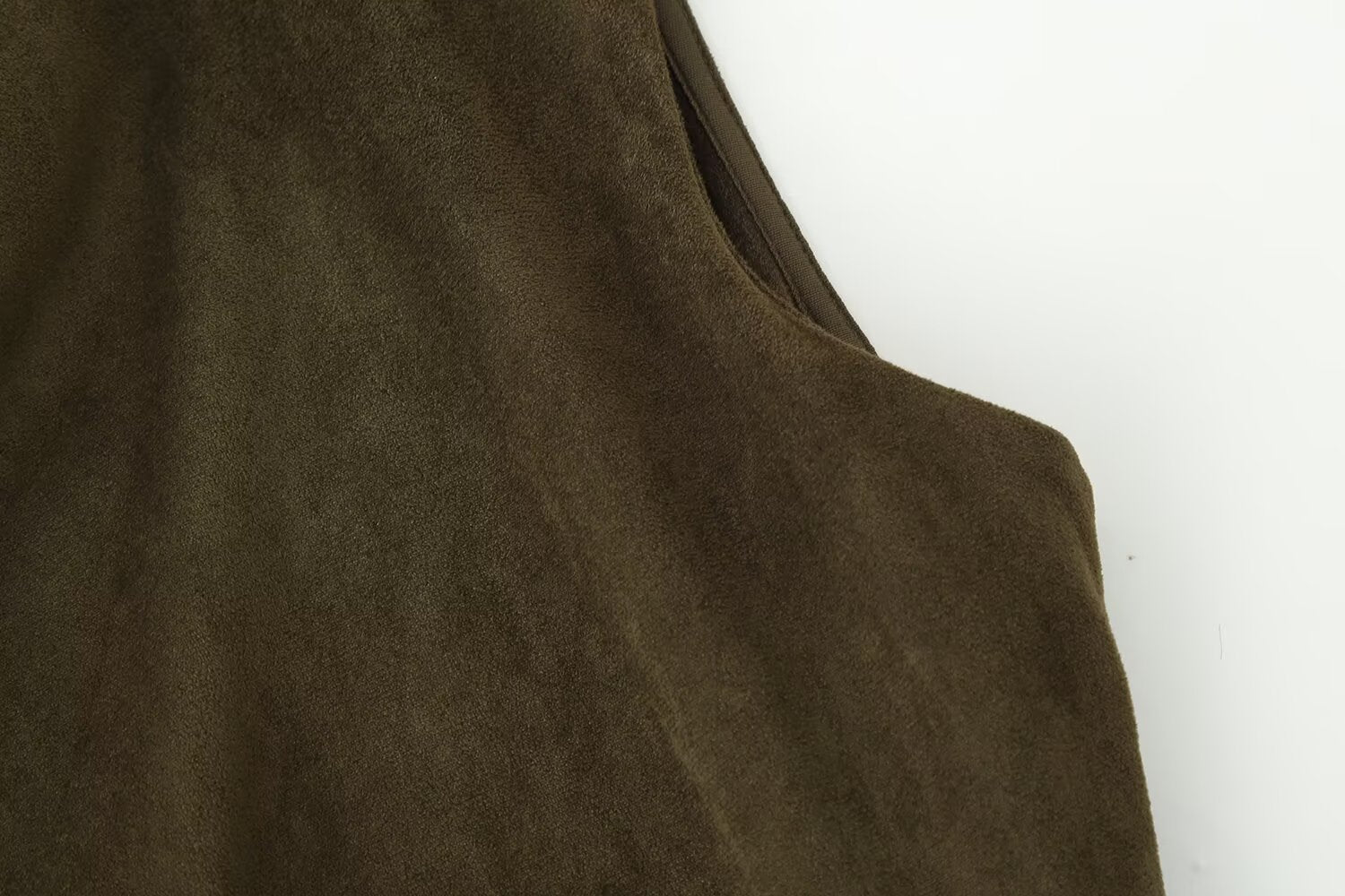 Early Autumn Women Clothing French Suede Leather Mid-Length Irregular Asymmetric Dress by Ragazza
