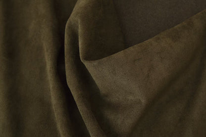 Early Autumn Women Clothing French Suede Leather Mid-Length Irregular Asymmetric Dress by Ragazza