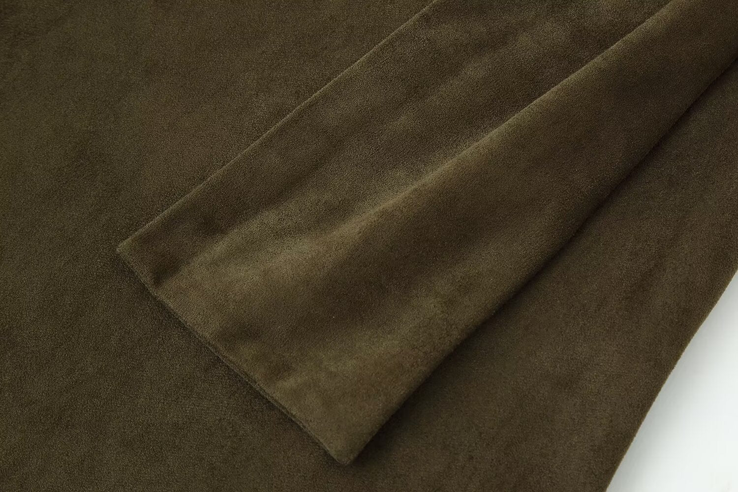 Early Autumn Women Clothing French Suede Leather Mid-Length Irregular Asymmetric Dress by Ragazza
