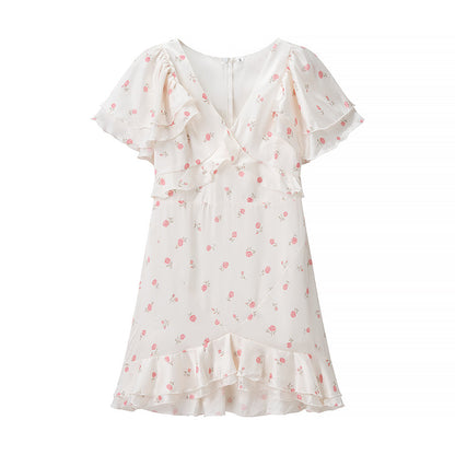 Elegant Women Design Floral Casual Silky Floral Dress by Ragazza