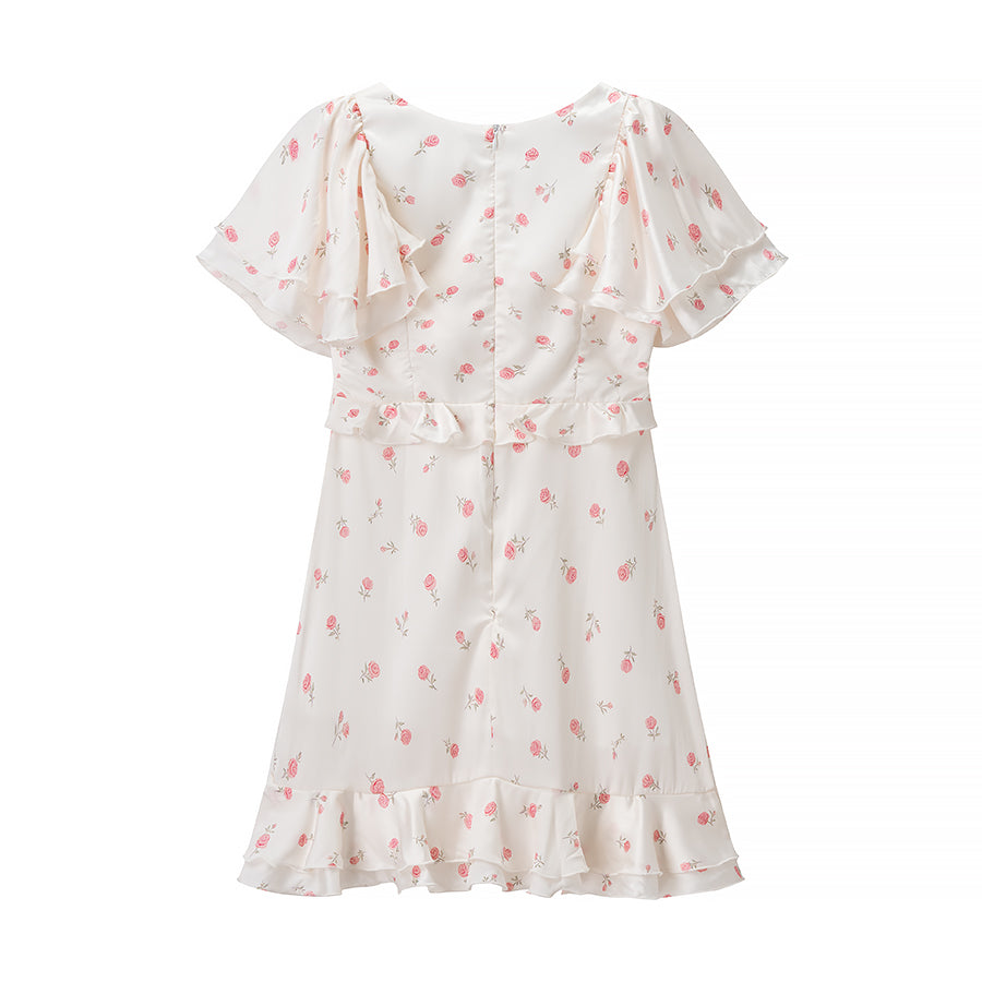 Elegant Women Design Floral Casual Silky Floral Dress by Ragazza