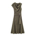 Women Clothing at Suede Effect Asymmetric Dress by Ragazza