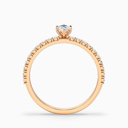 Jamie 1.5 Carat Marquise Side Stone Pave Lab Grown Diamond Ring in 925 Sterling Silver