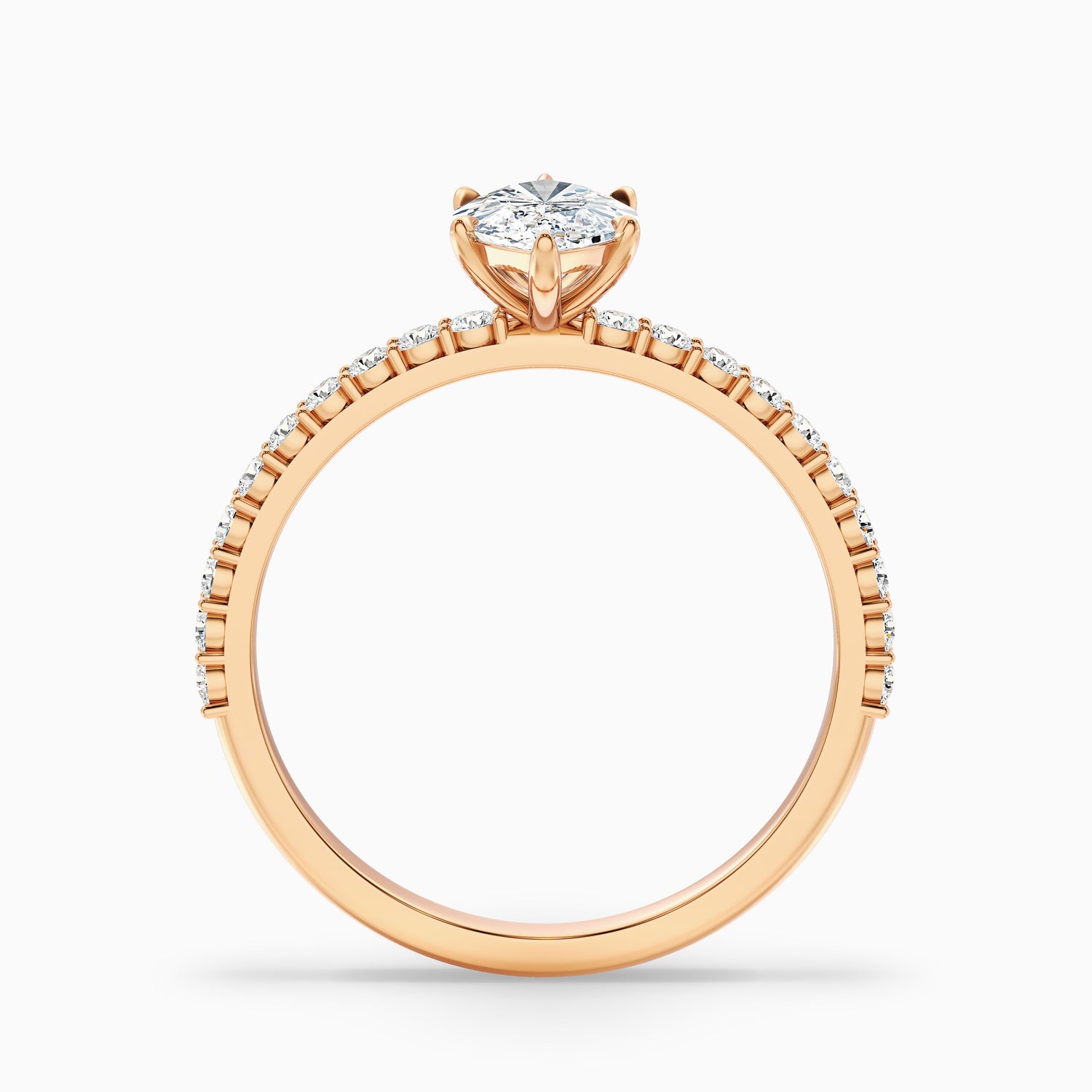 Naomi 3 Carat Marquise Side Stone Moissanite Engagement Ring in 14k Yellow Gold
