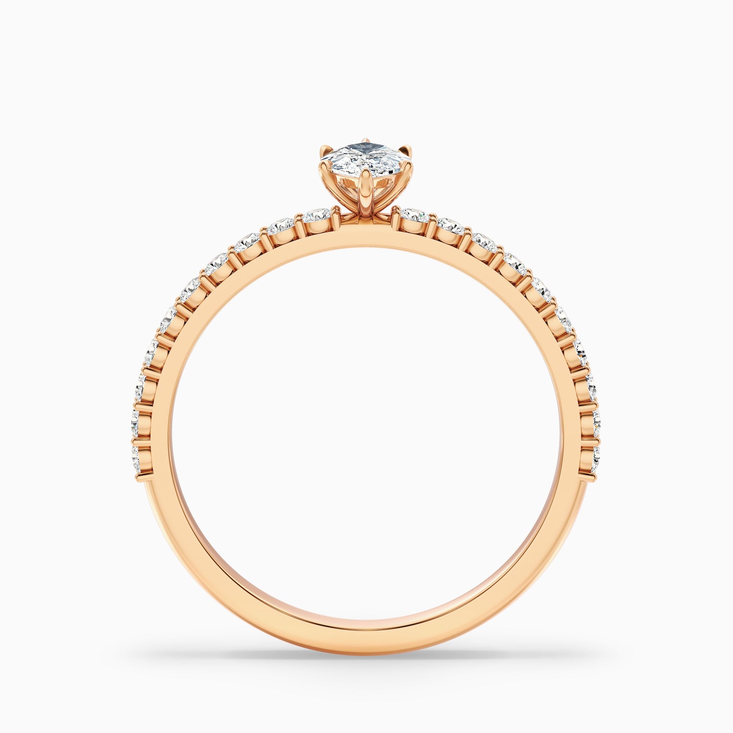 Jamie 4 Carat Marquise Side Stone Pave Lab Grown Diamond Ring in 925 Sterling Silver