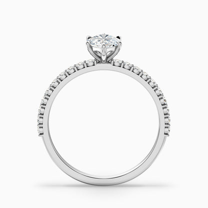 Naomi 5.5 Carat Marquise Side Stone Moissanite Engagement Ring in 14k Yellow Gold