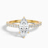Naomi 1 Carat Marquise Side Stone Moissanite Engagement Ring in 18k Yellow Gold  DestGlow