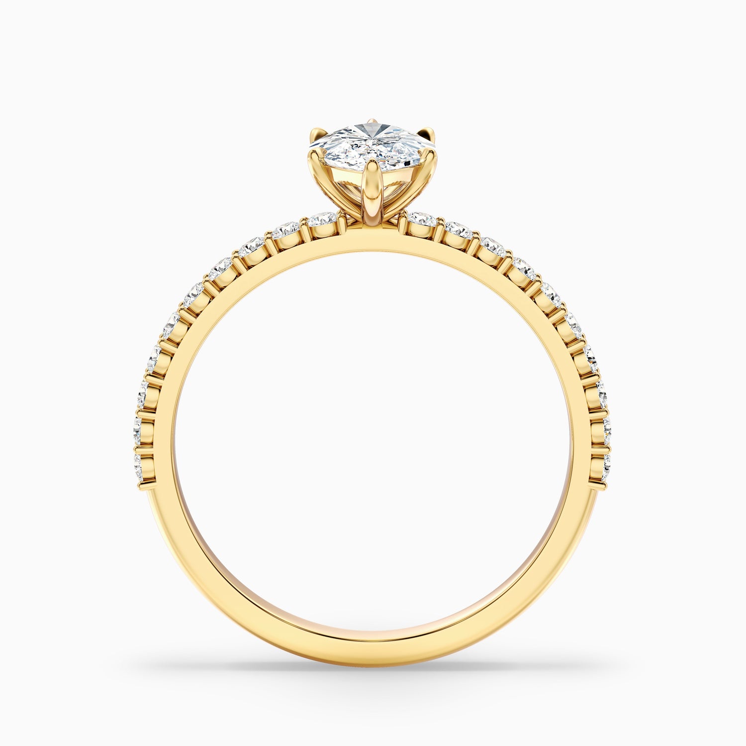 Naomi 5 Carat Marquise Side Stone Moissanite Engagement Ring in 14k White Gold