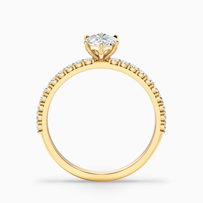 Naomi 4 Carat Marquise Side Stone Moissanite Engagement Ring in Platinum