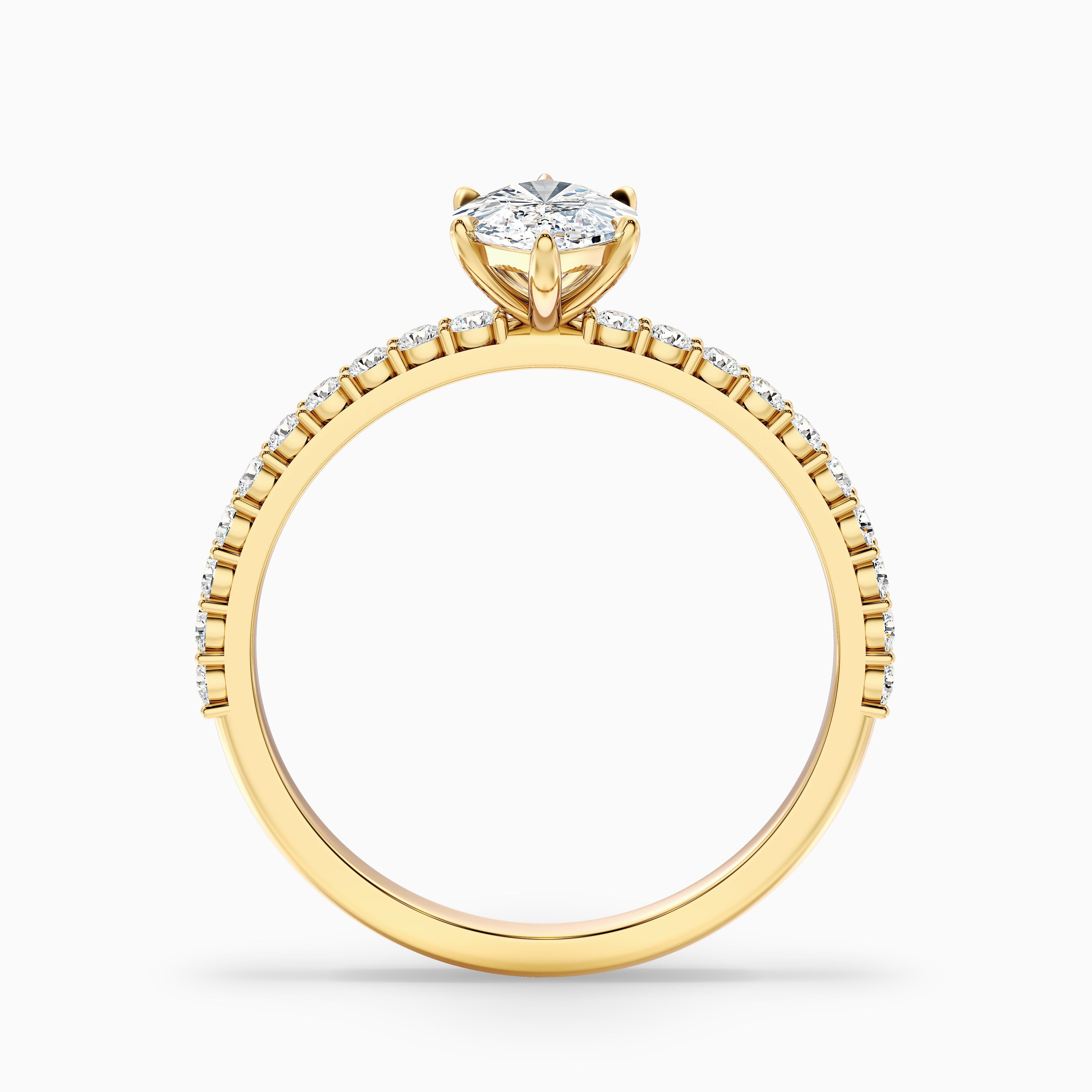 Naomi 4.5 Carat Marquise Side Stone Moissanite Engagement Ring in 925 Sterling Silver