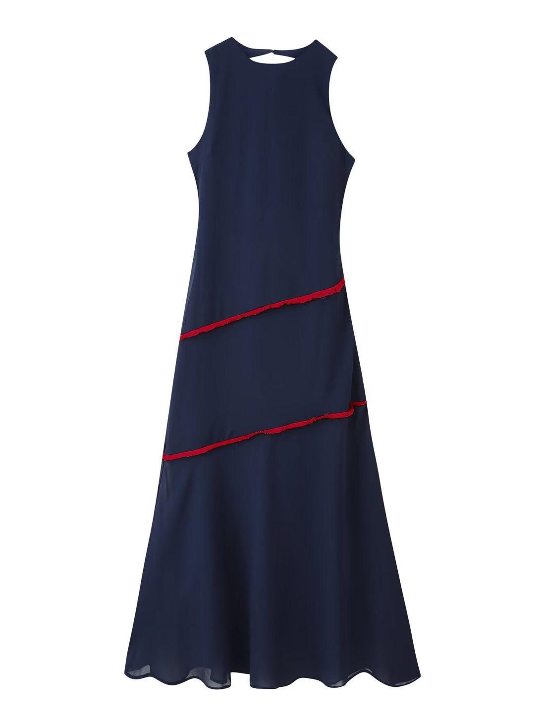 Summer Elegance Sleeveless Contrasting Color with Slits Dress Maxi Dress by Ragazza
