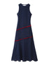 Summer Elegance Sleeveless Contrasting Color with Slits Dress Maxi Dress by Ragazza
