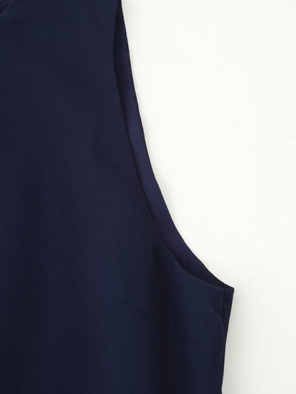 Summer Elegance Sleeveless Contrasting Color with Slits Dress Maxi Dress by Ragazza
