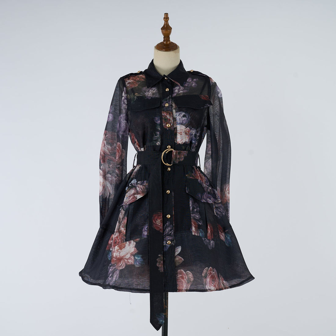 Women Dress Printed Shirt Short Dress Fairy Dress by Ragazza