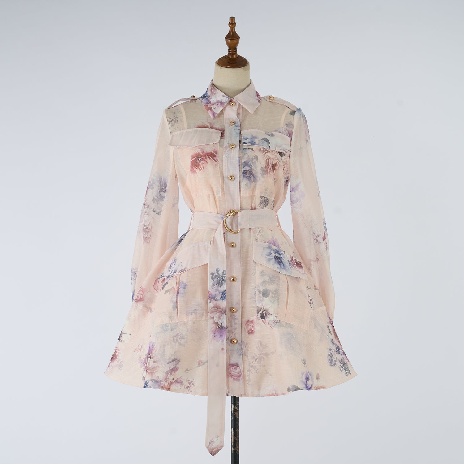 Women Dress Printed Shirt Short Dress Fairy Dress by Ragazza