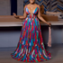 Women Wear Sexy Strap Backless Print Color Dress by Ragazza