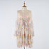 Women Short Printed Dress With Button Down Front by Ragazza