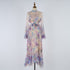 Women Printed Button Up Long Dress by Ragazza