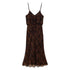 Women Clothing Autumn Lightly Mature Animal Print Midi Strap Dress by Ragazza
