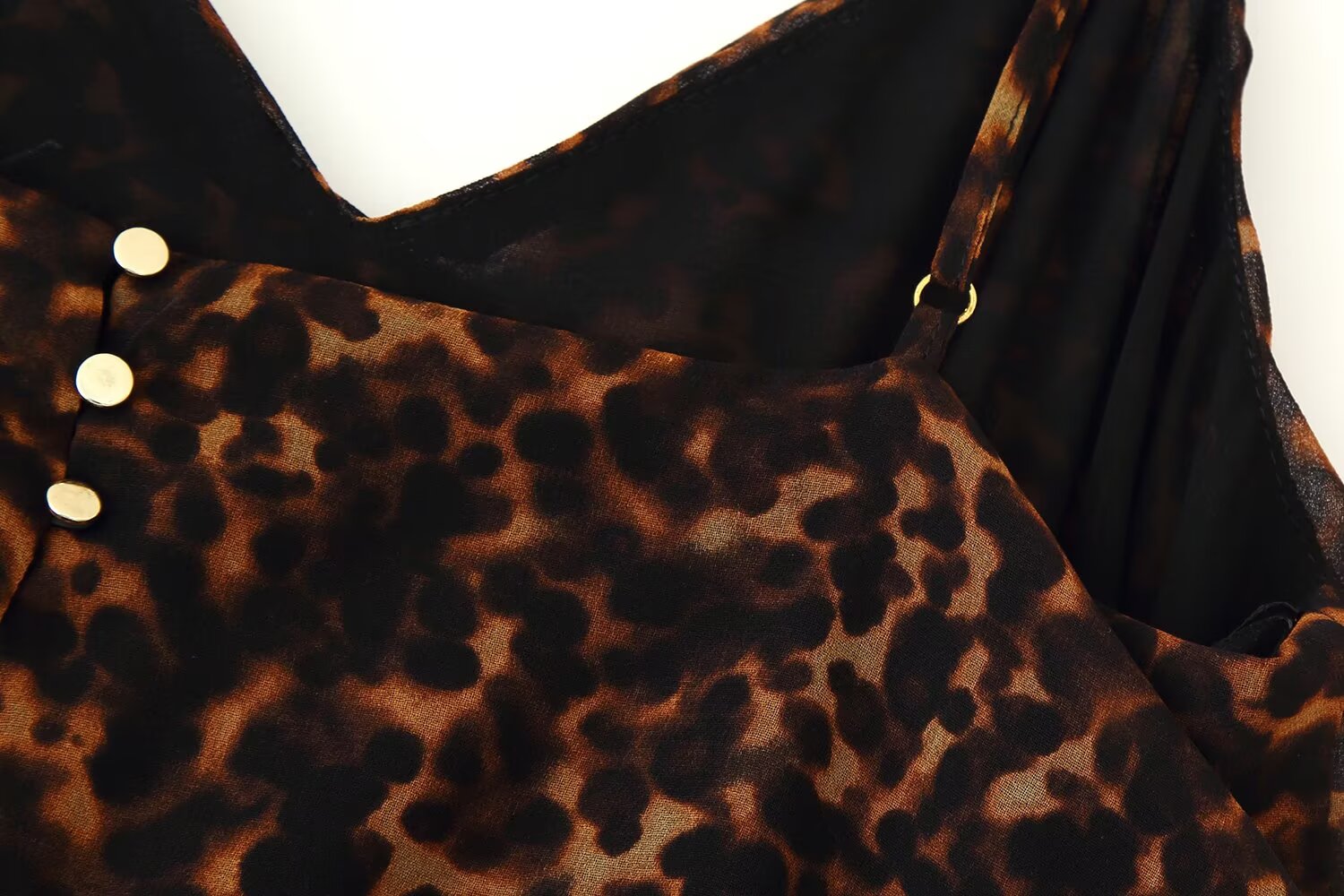 Women Clothing Autumn Lightly Mature Animal Print Midi Strap Dress by Ragazza