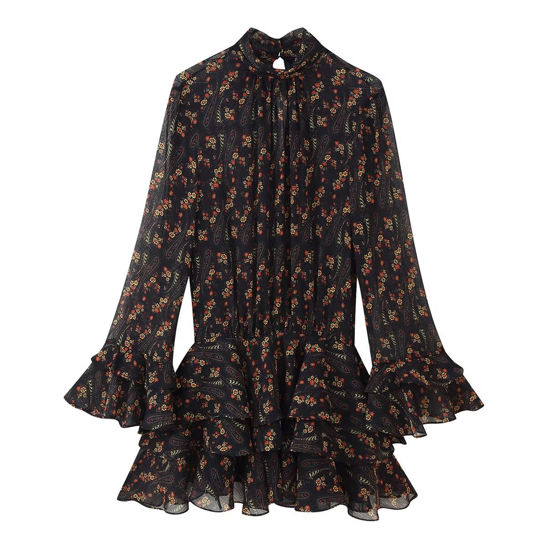 Women Clothing Western Floral Print Seersucker Dress by Ragazza