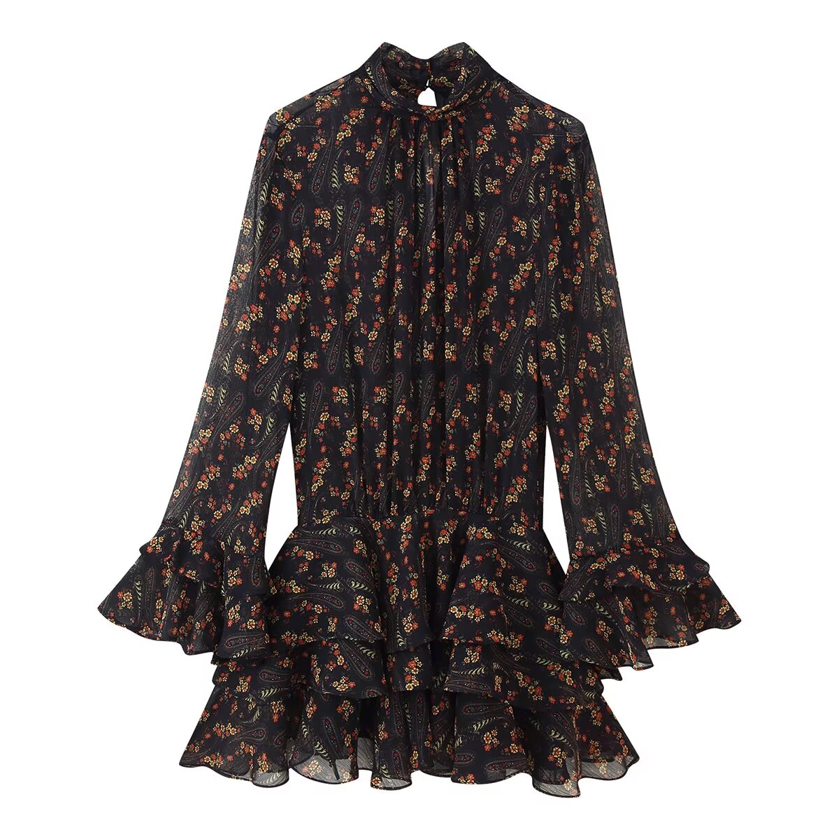 Women Clothing Western Floral Print Seersucker Dress by Ragazza