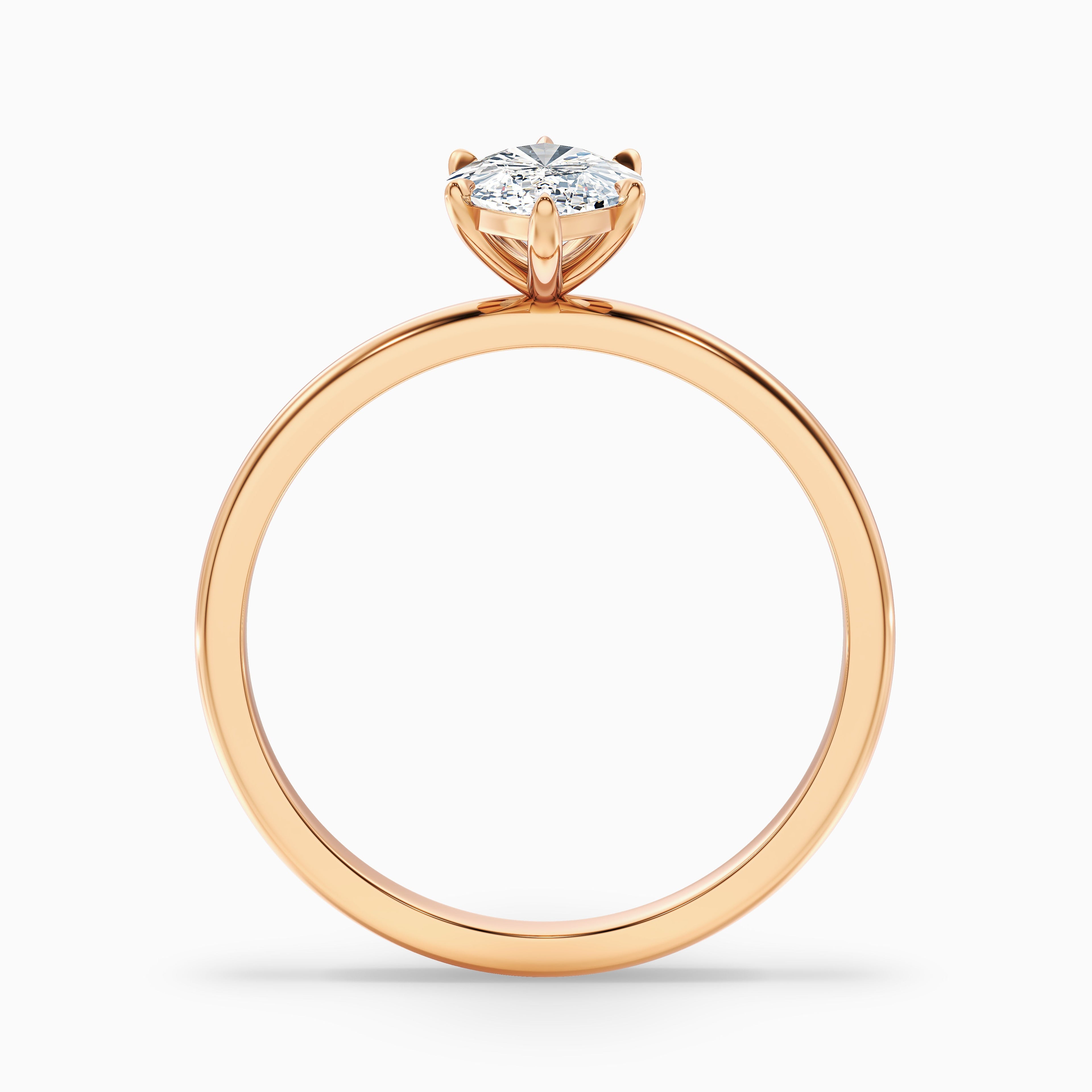 Quinn 4.5 Carat Marquise Cut Solitaire Moissanite Engagement Ring in 10k Rose Gold